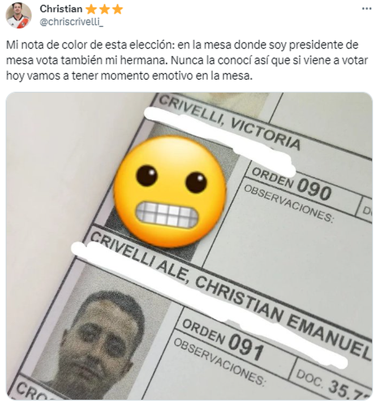 Fue presidente de mesa en las Elecciones 2023 y se llevó la sorpresa de