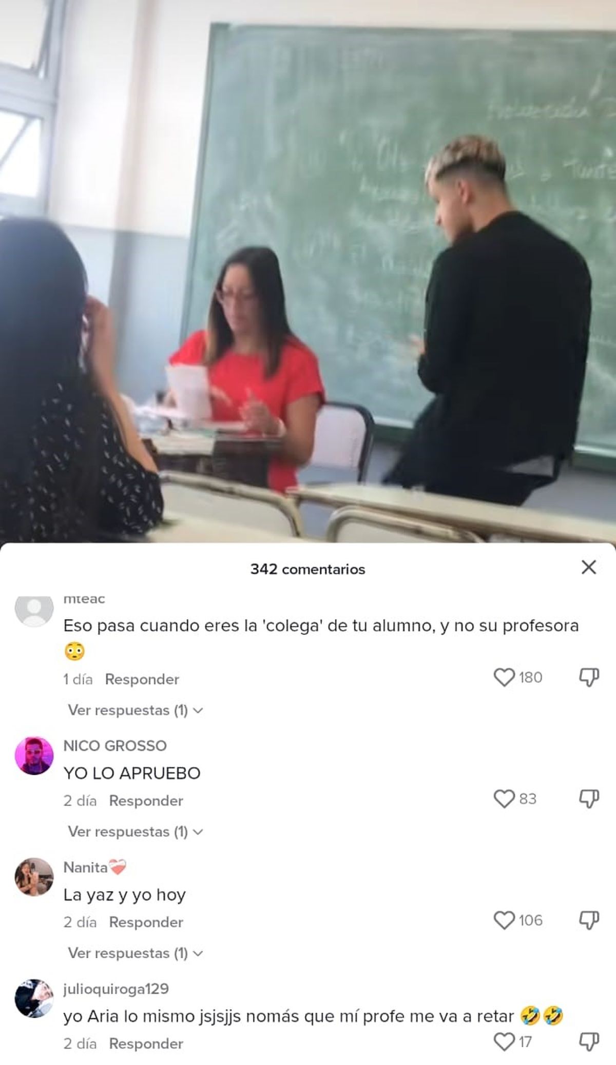 Viral la curiosa técnica de un alumno para que la profesora no lo