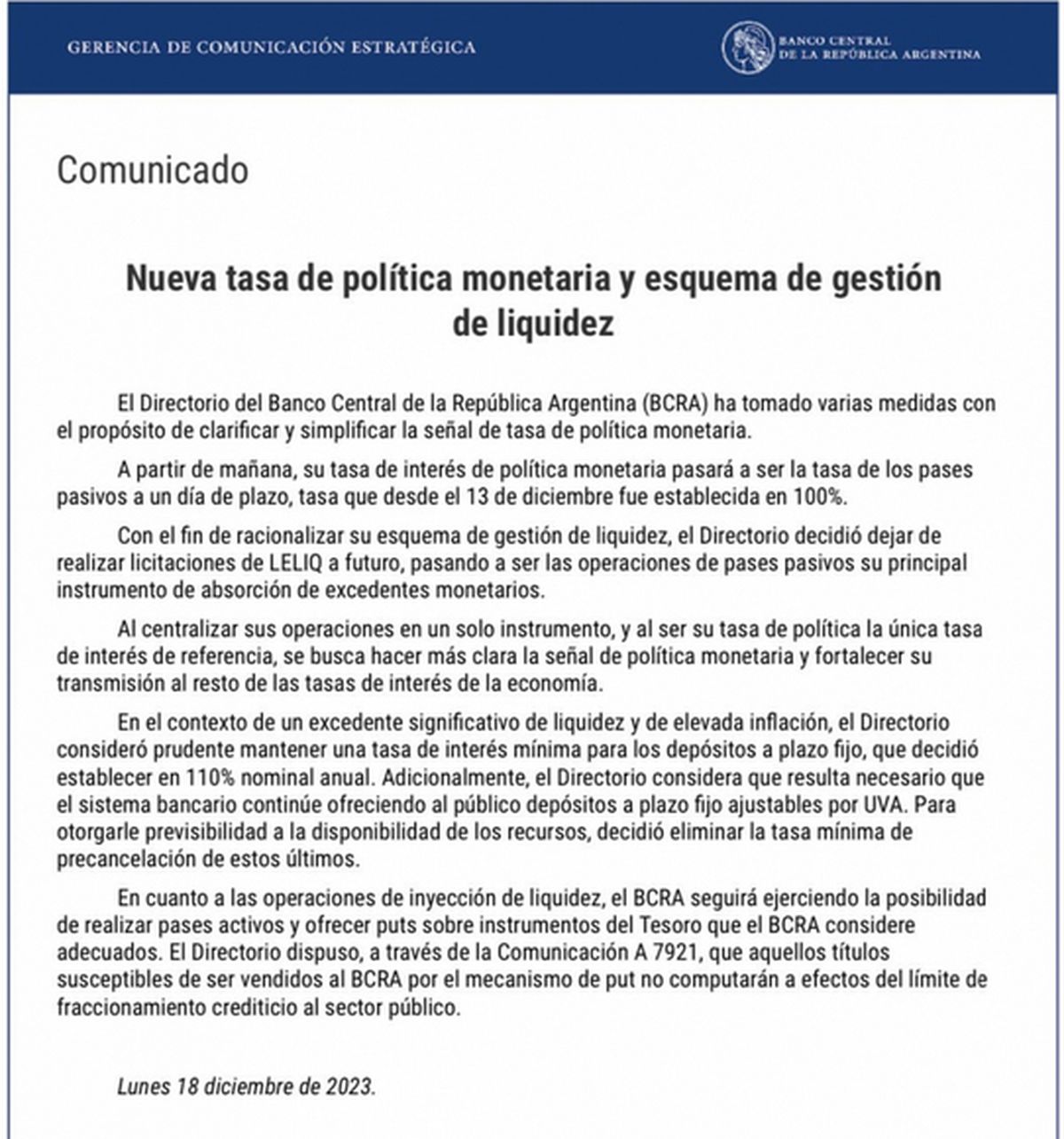 Fuerte Noticia Del Banco Central Sobre El Plazo Fijo Y La Tasa De Inter S