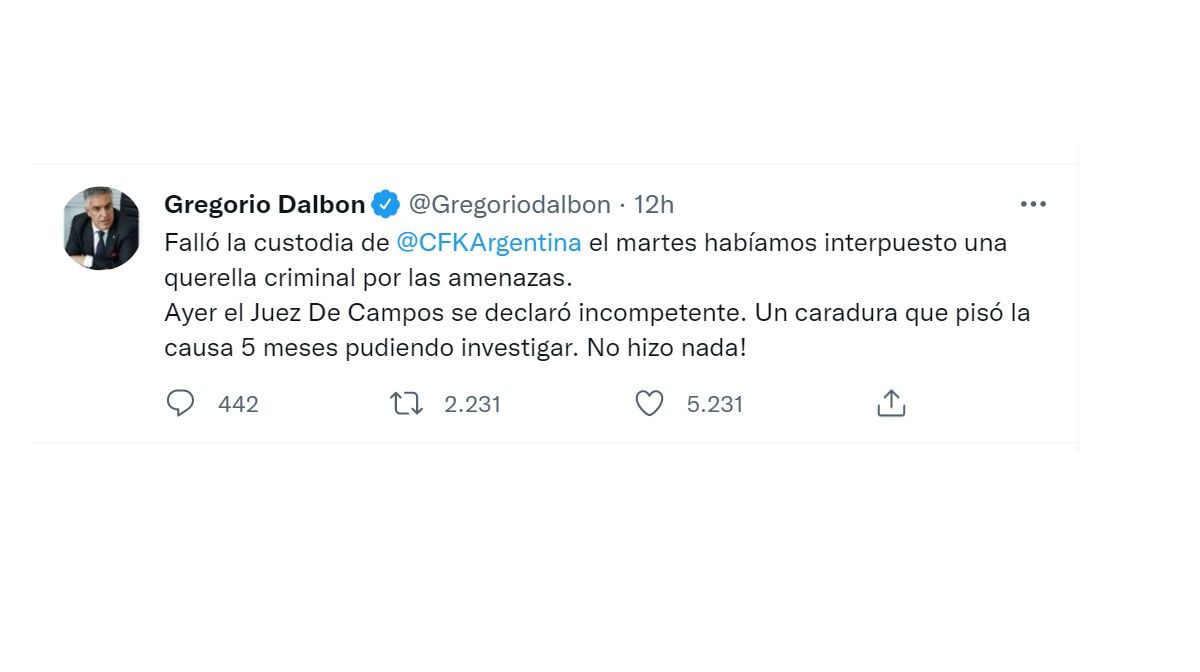 Oscar Parrilli tras el atentado Cristina Kirchner está impactada