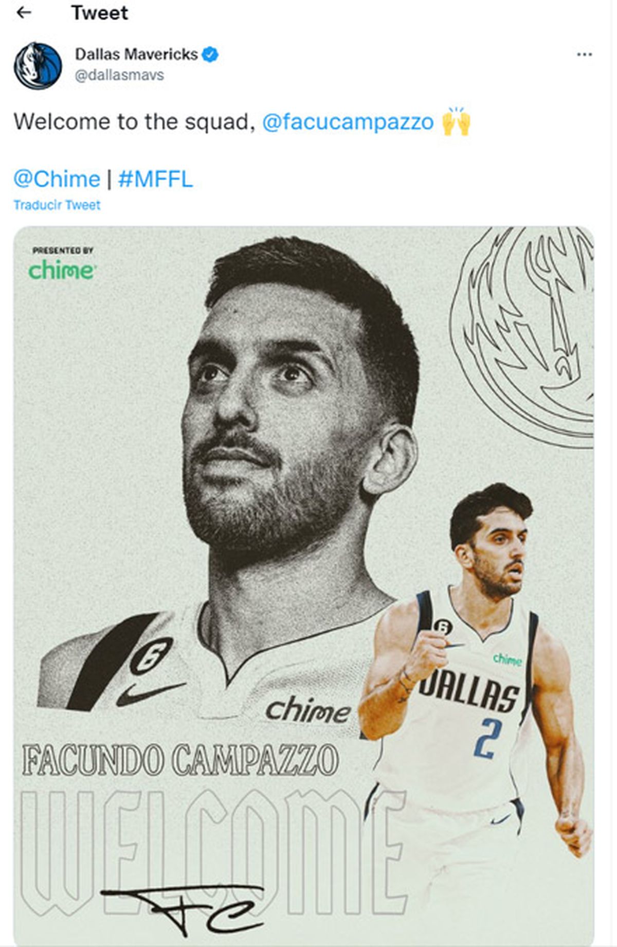 Facundo Campazzo Fue Presentado Oficialmente En Dallas Mavericks