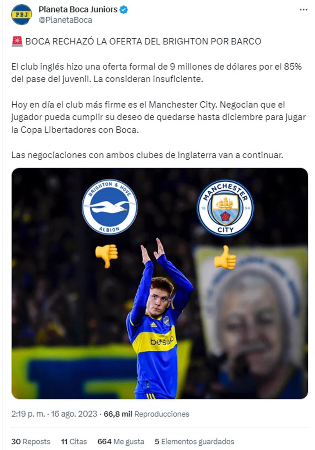 Hay incertidumbre por el futuro de Valentín Barco Boca respondió a la