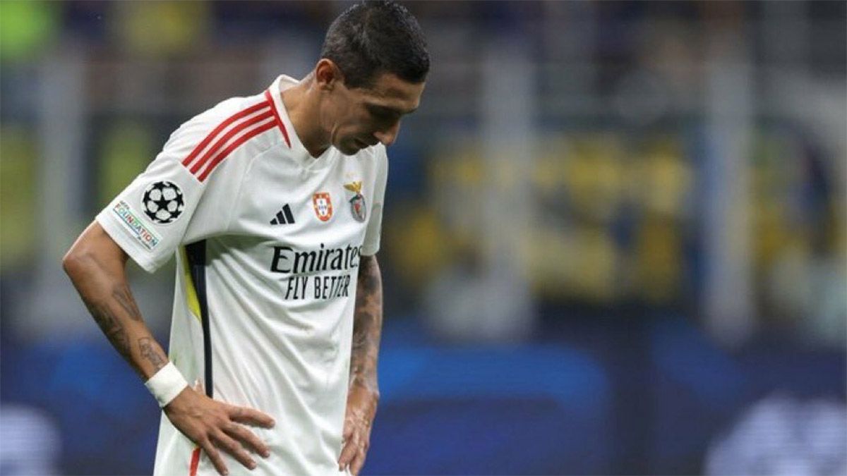 Ángel Di María se lesionó en la derrota de Benfica y hay preocupación