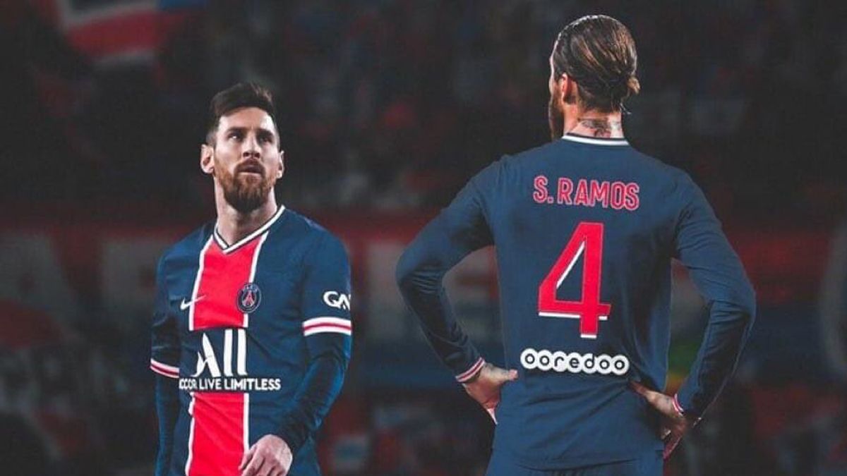 Sergio Ramos recibió a Lionel Messi en el PSG