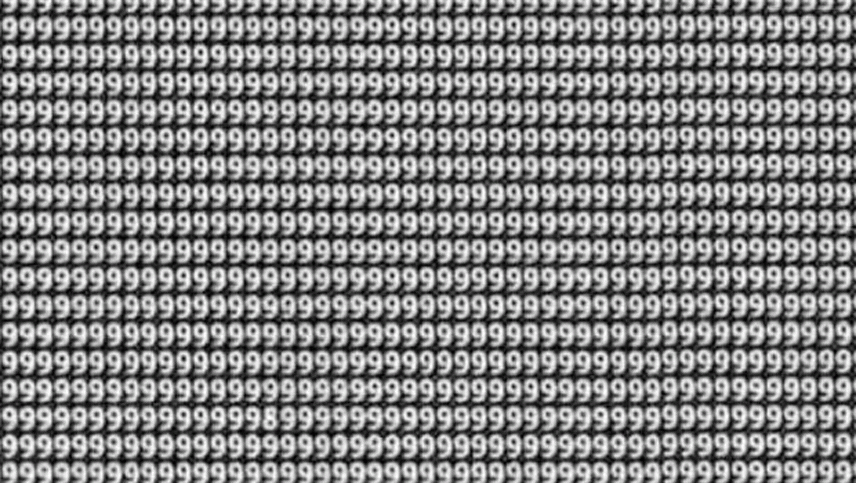 Reto visual: tenés que encontrar el número diferente al nueve