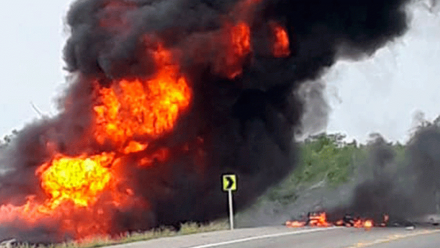 Video: la explosión de un camión cisterna provocó 7 muertos y  más de 40 heridos
