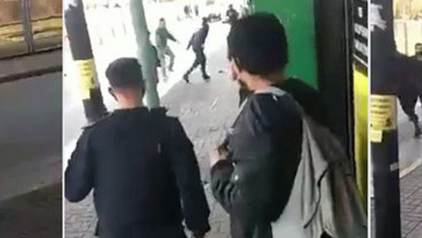 Video: un policía mató a un joven que quiso apuñalarlo al tratar de identificarlo