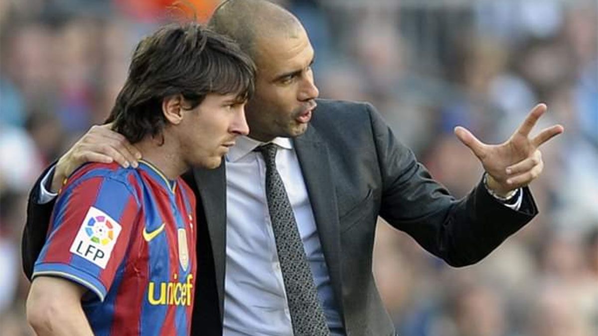 Lionel Messi recibía indicaciones de Pep Guardiola, cuando ambos estaban en el Barcelona.