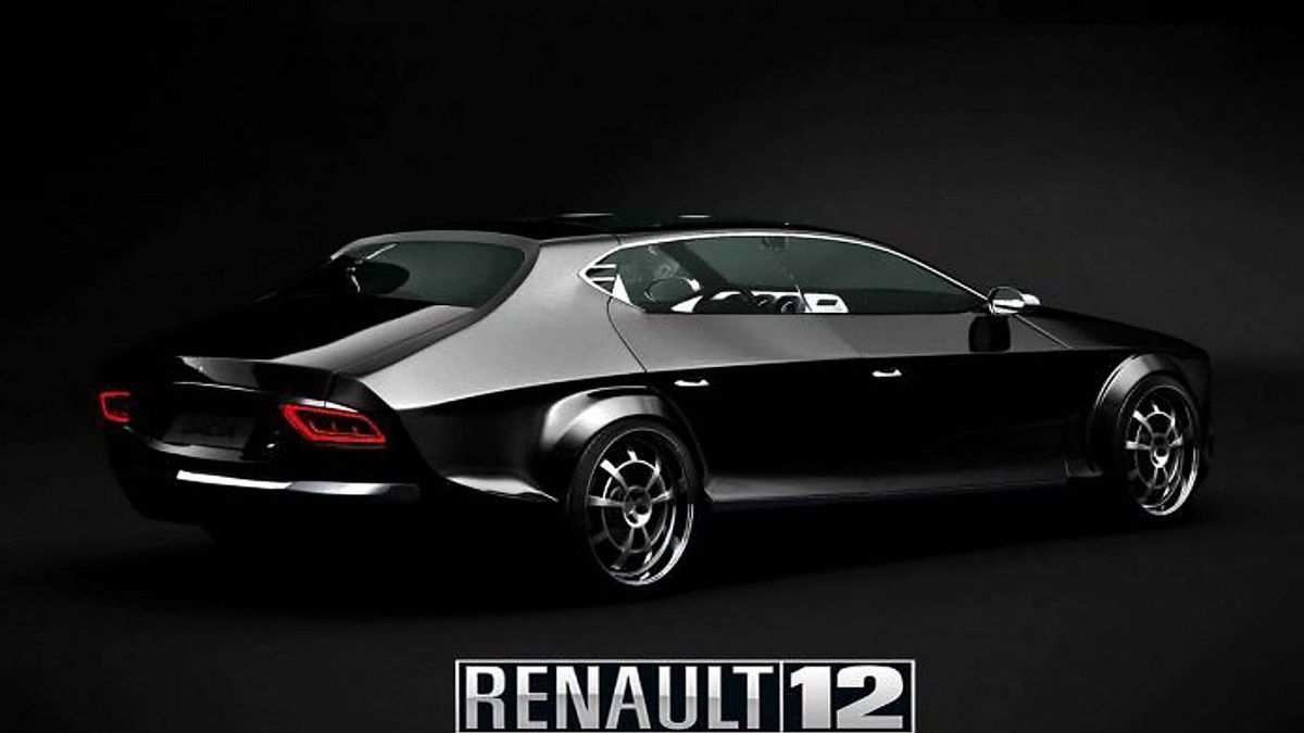 Otra versión del Renault 12, esta vez como clásico auto negro. 