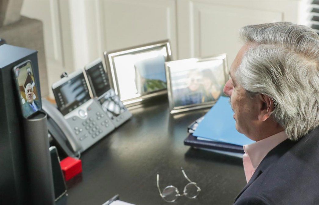 Alberto Fernández y su par de Chile Sebastián Piñera celebraron el fin del cobro del roaming entre Argentina y Chile. Foto: NA.