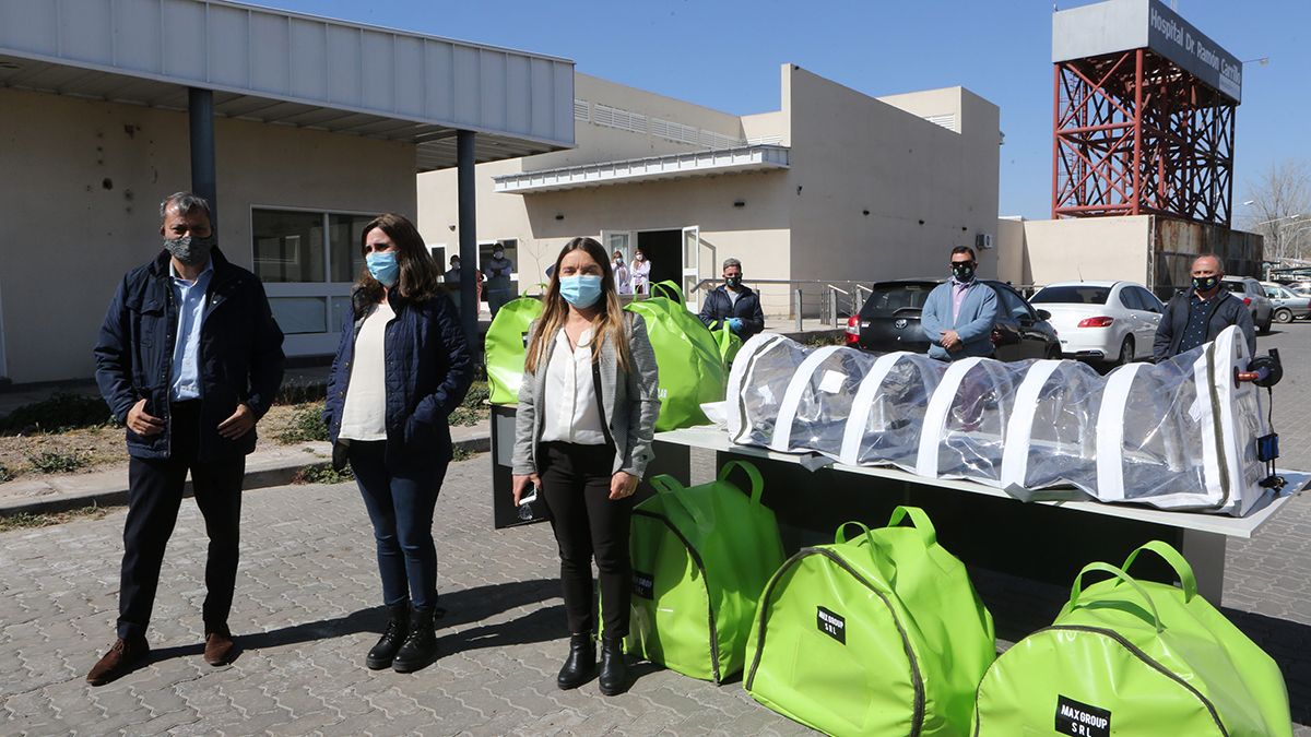 Cápsulas para el traslado de pacientes con coronavirus.