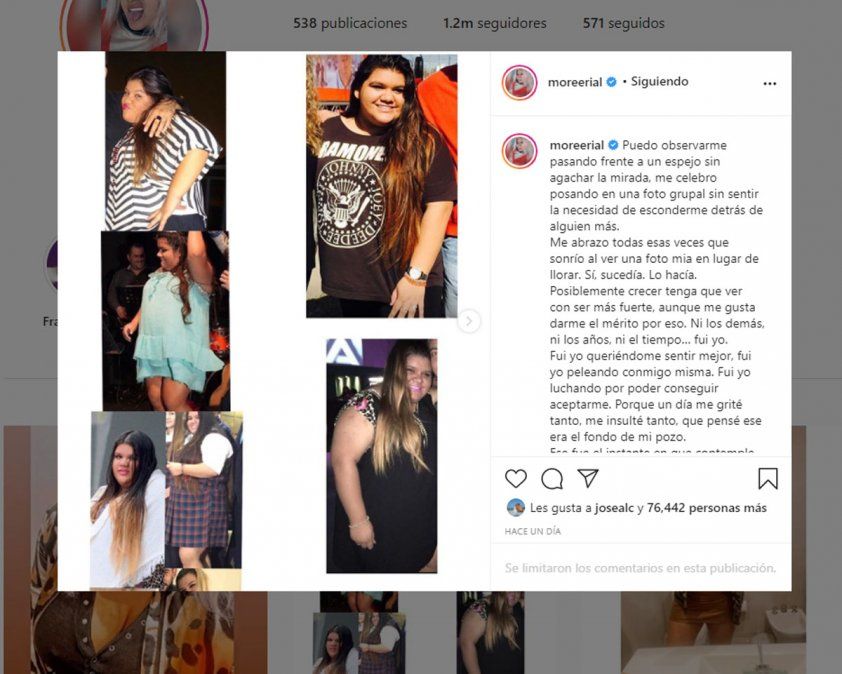 Morena Rial, y su emotiva reflexión del antes y después