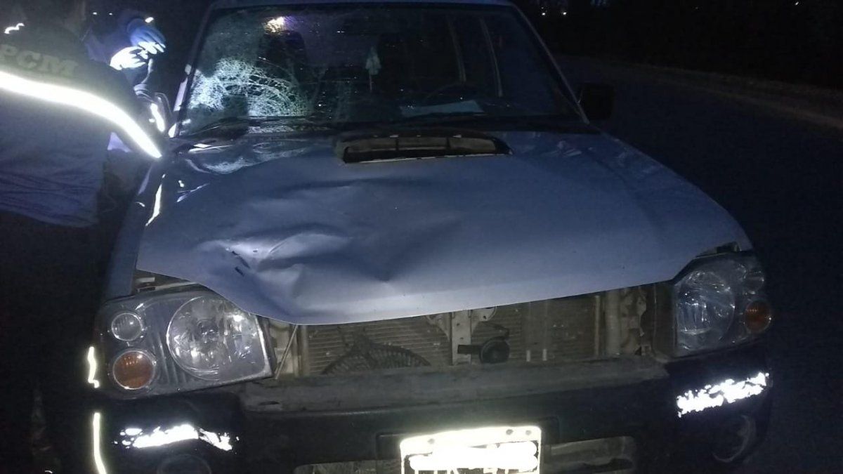 La camioneta de Vialidad Provincial que atropelló a Jorgelina Cáceres