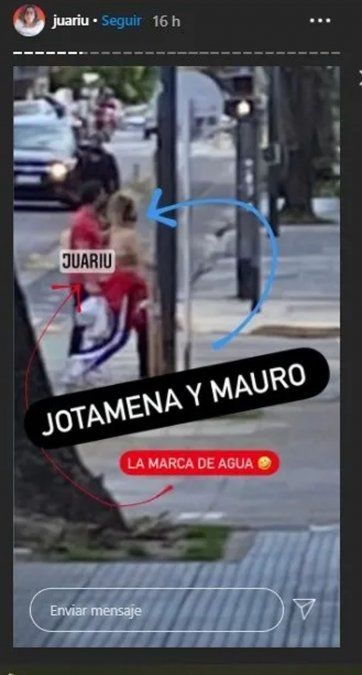 Jimena Barón y Mauro Caiazza, infraganti