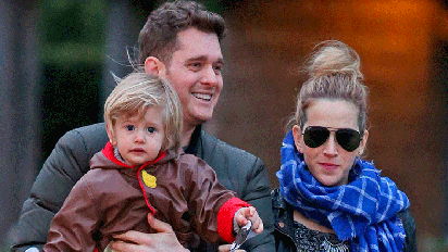 Luisana Lopilato, Michael Bublé y Noah.