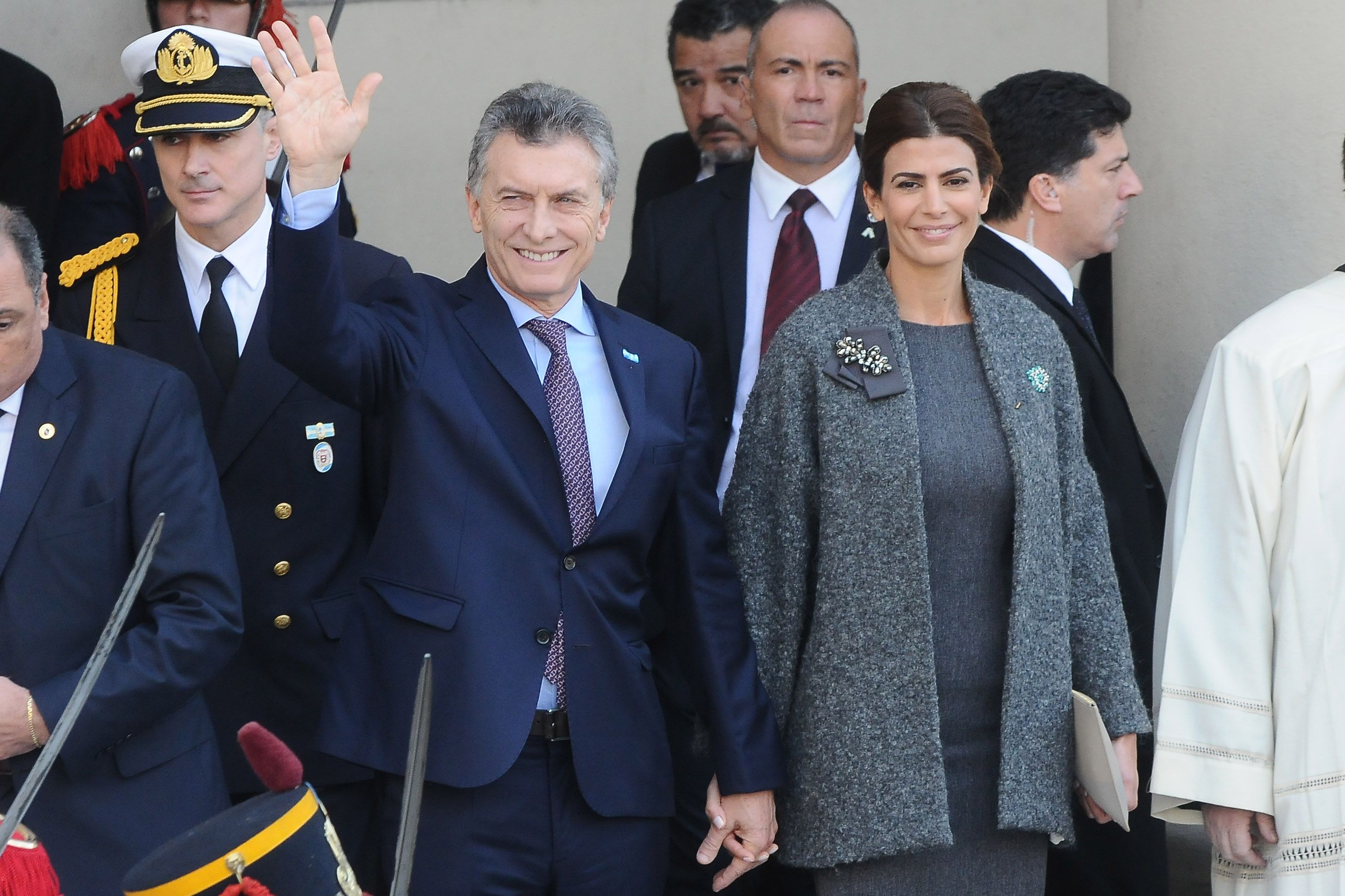 El presidente de la Nación, Mauricio Macri, en los festejos por el 25 de Mayo.&nbsp;