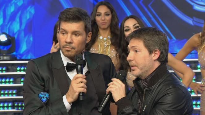 Tinelli y Suar en su habitual cruce de chicanas en el inicio de cada ciclo.