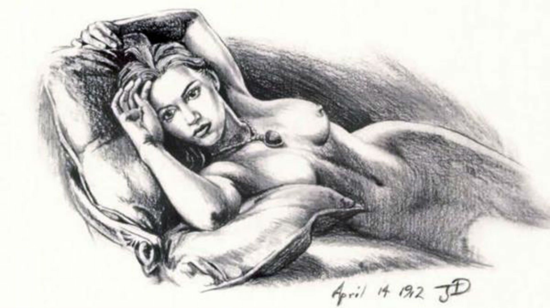 Kate Winslet quedó inmortalizada en ese espectacular dibujo.