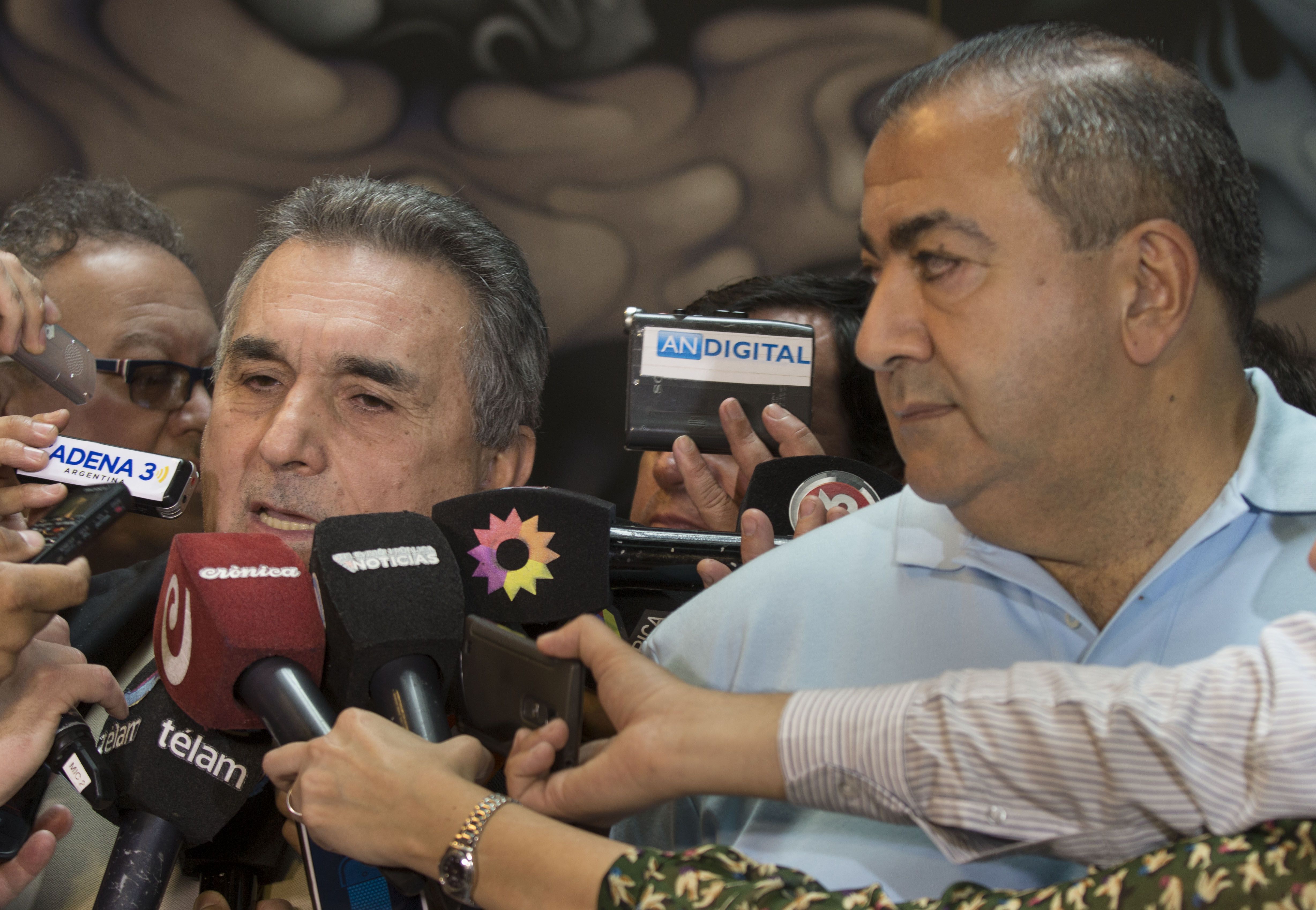Schmidt y Daer, a la salida de la reunión con Triaca.&nbsp;