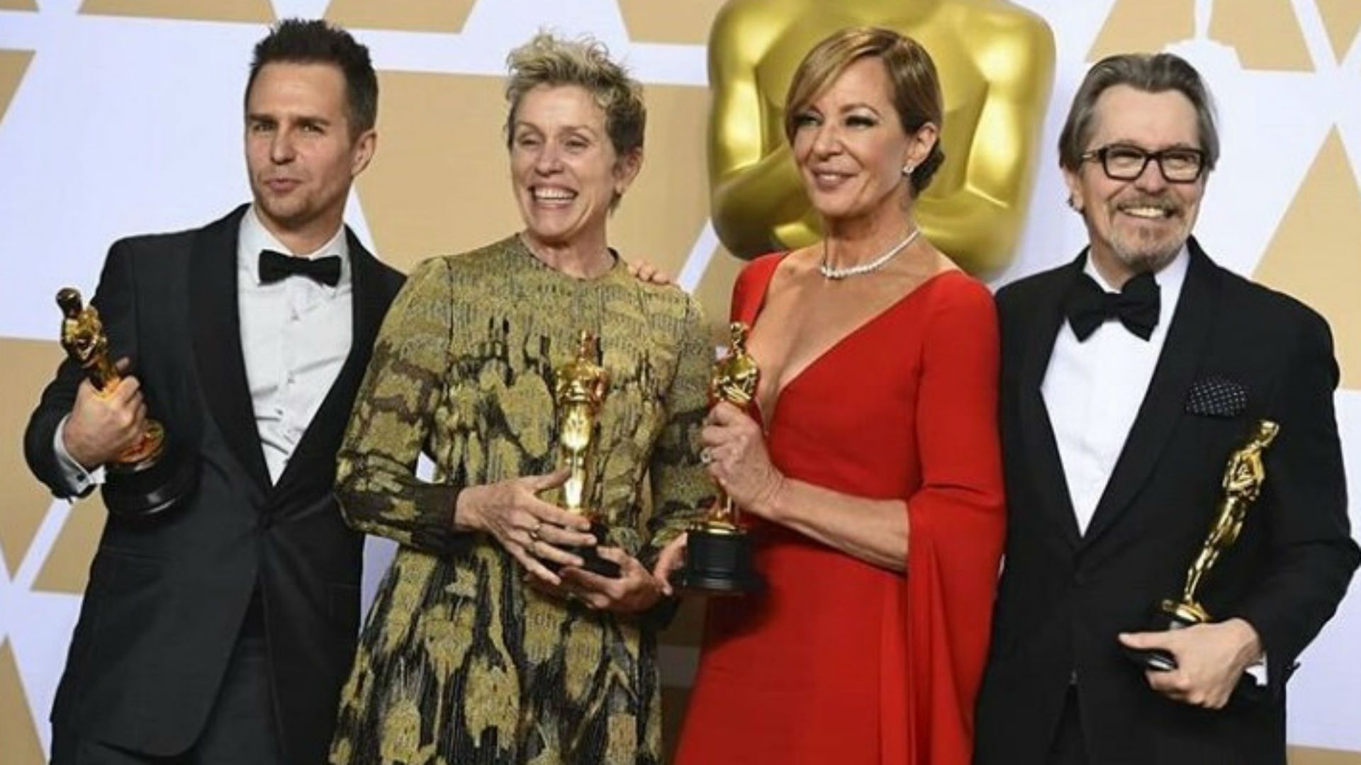 Sam Rockwell, Frances McDormand, Allison Janney y Gary Oldman, los actores premiados.