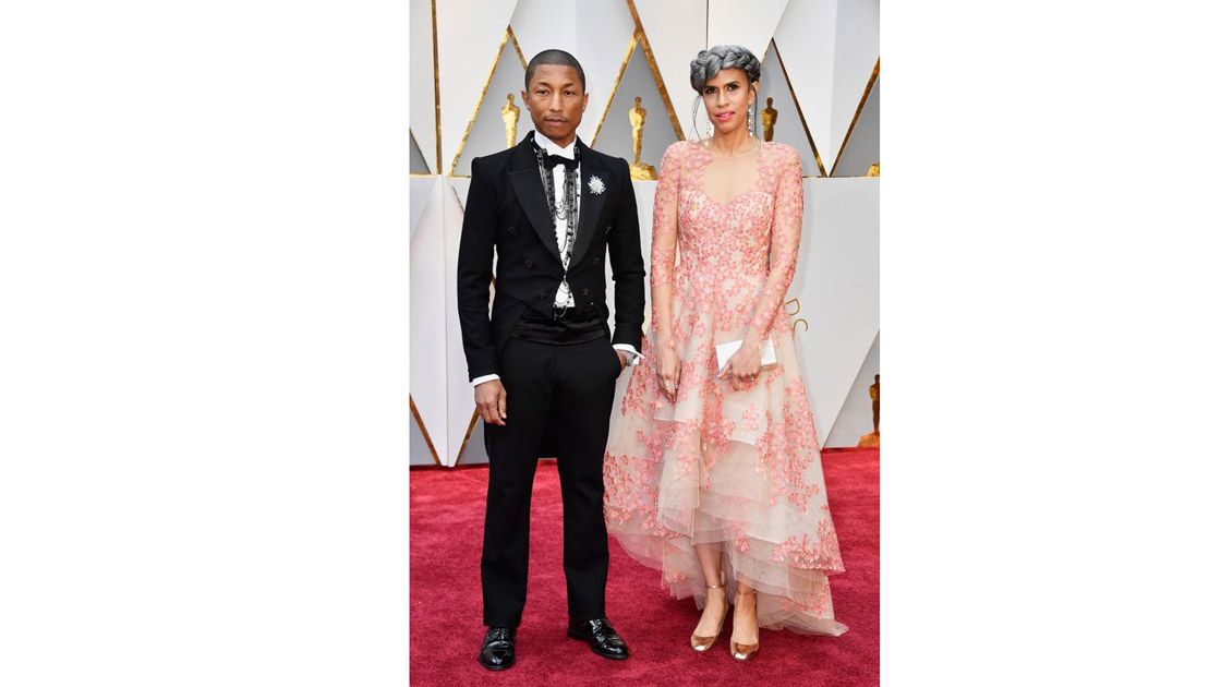 Pharrell Williams con la productora de Hidden Figures Mimi Valdes &nbsp;