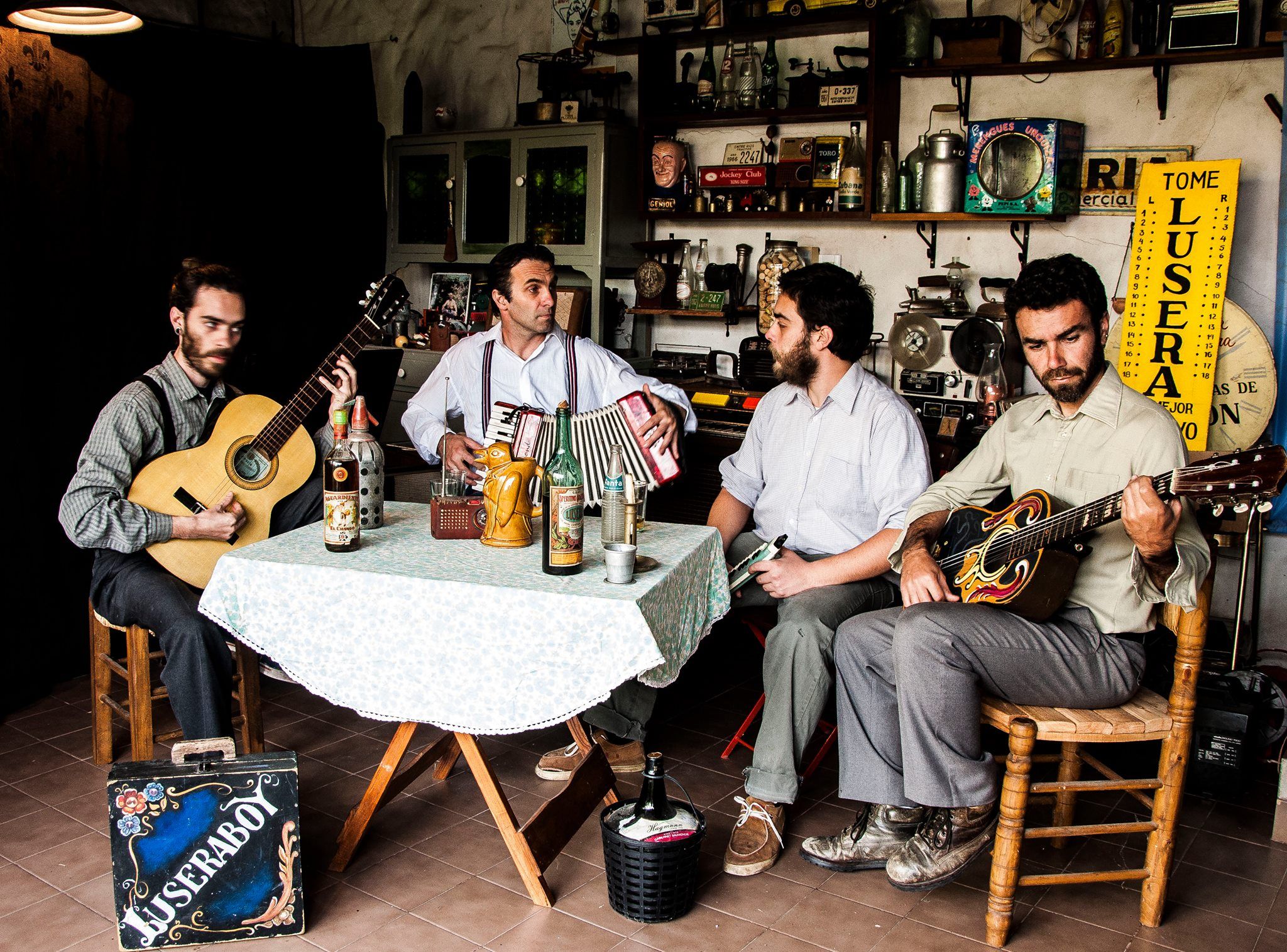 Martín Pérez Campos, Andrés Leiva, Joaquín Pérez Campos y&nbsp;Gastón Dutruel. Foto Gentileza&nbsp;Walter Núñez.&nbsp;