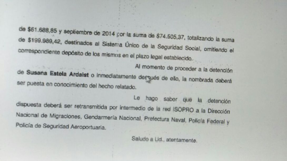 Deudas previsionales. En la documentación se hace saber el motivo de la causa judicial.