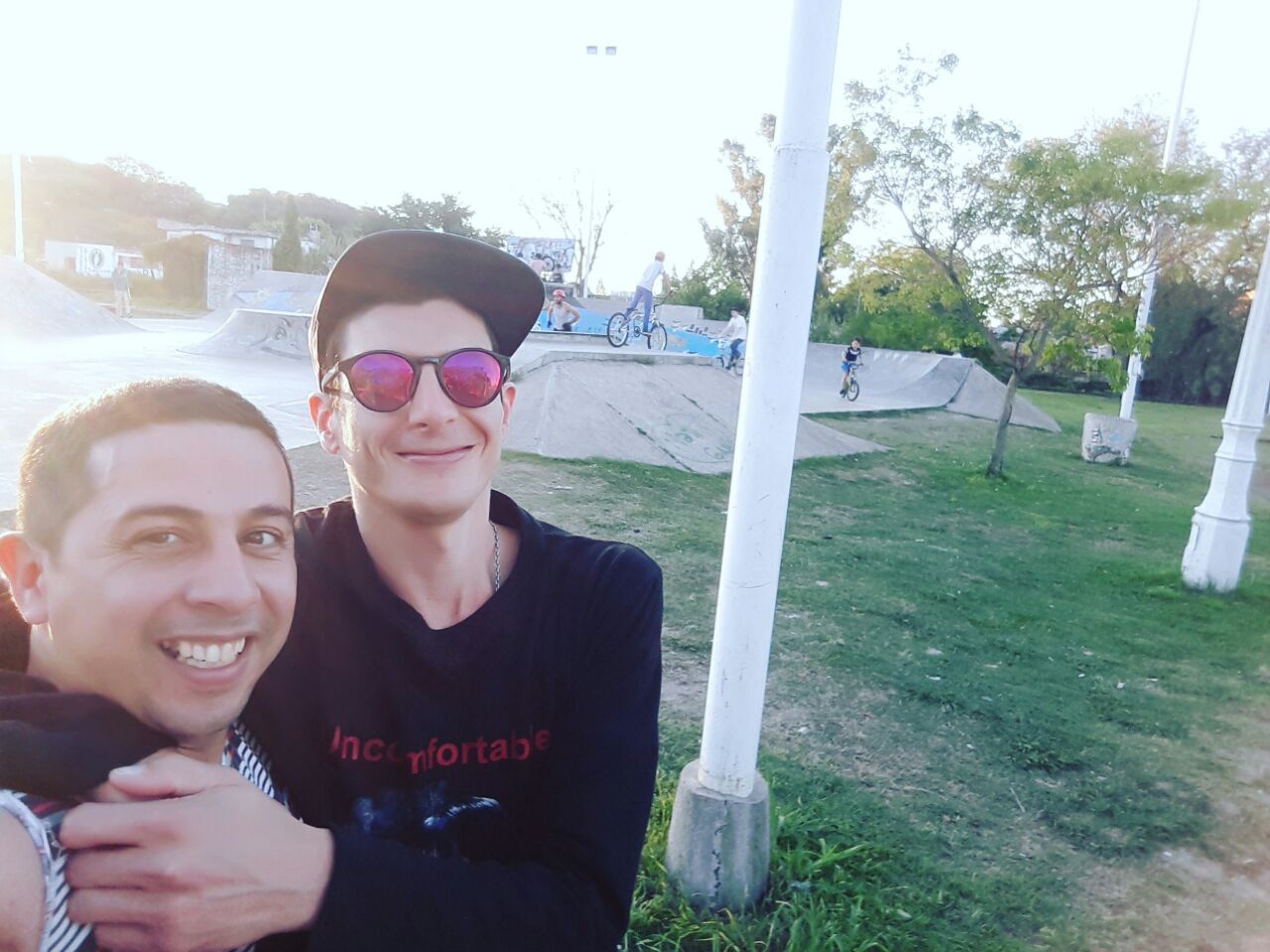 José y Bruno se reencontraron en el skatepark público de Paraná.&nbsp;