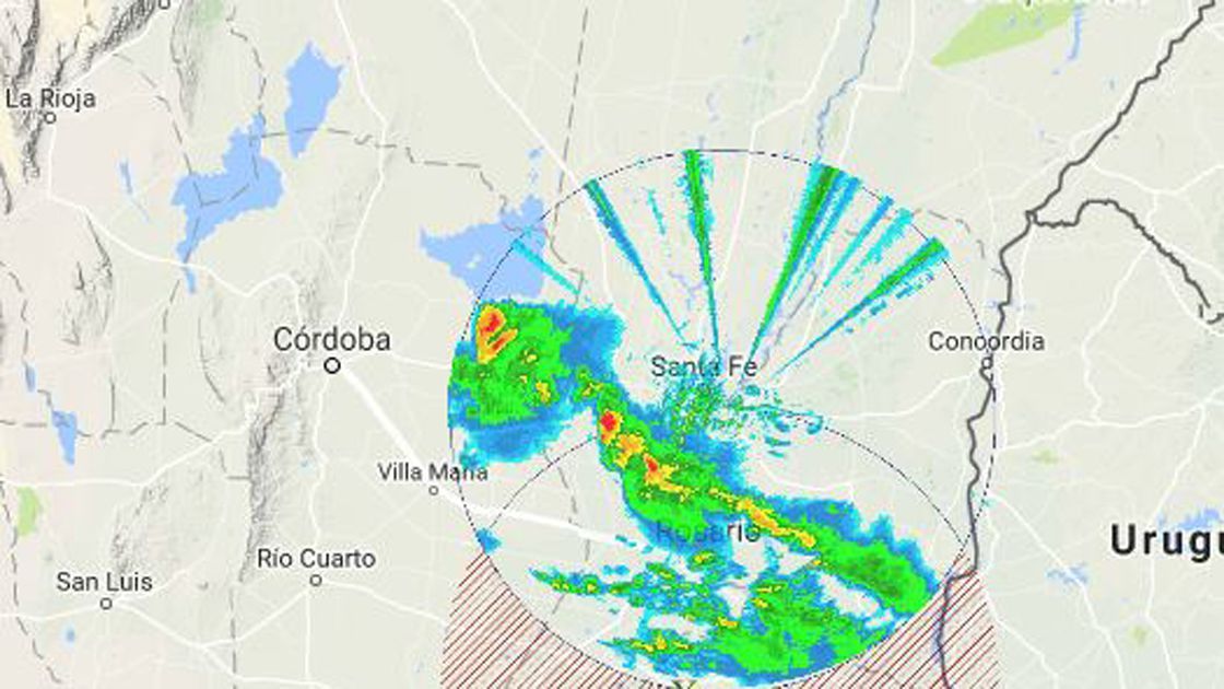 De corto tiempo. El alerta se lo fijó para una parte de la provincia de Entre Ríos.