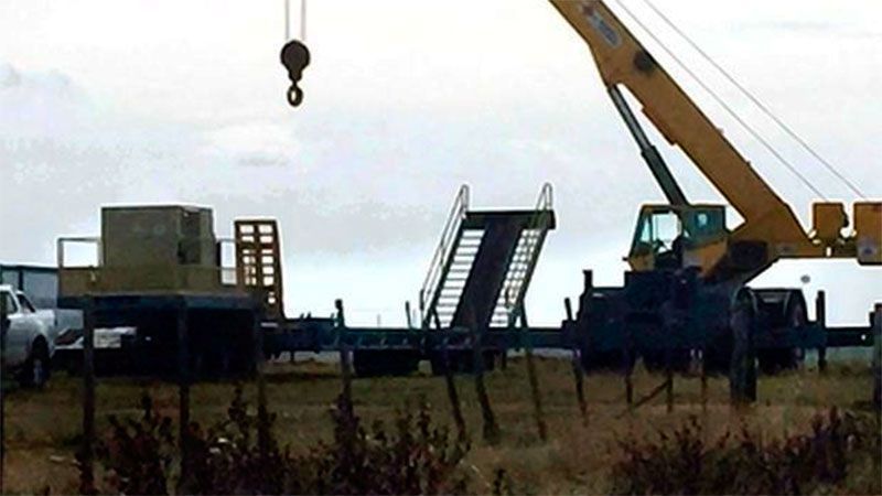 En marcha. Los diarios uruguayos publicaron fotos del obrados en la zona de Salto.