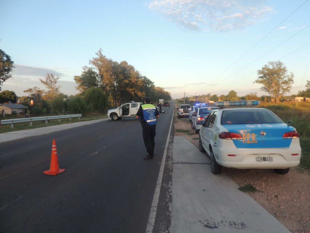 El joven se cayó solo en la ruta. Foto PER.&nbsp;