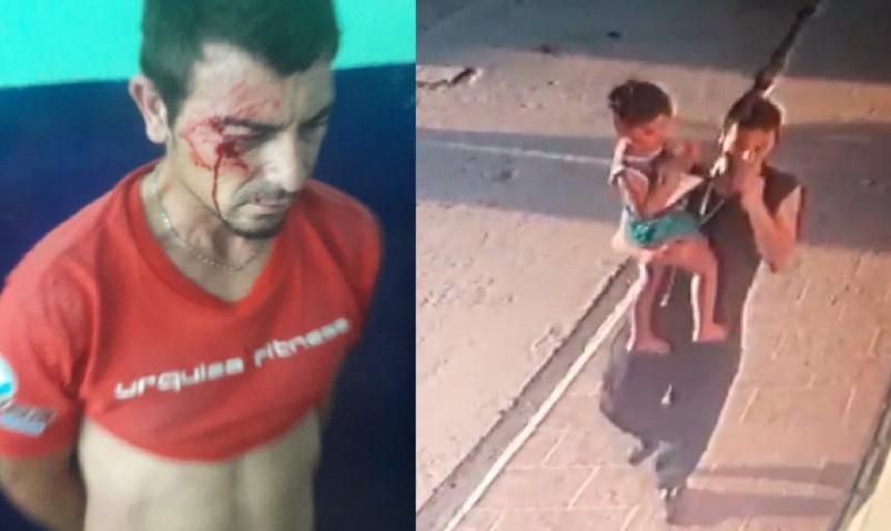 Así quedó el secuestrador cuando fue detenido.&nbsp;