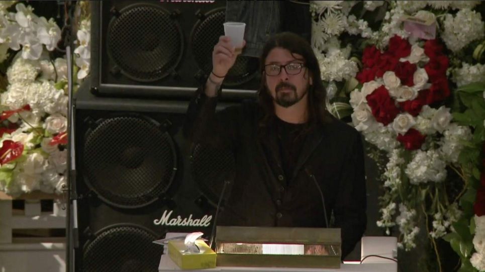 El líder de Foo Fighters, Dave Grohl, participó de la ceremonia.