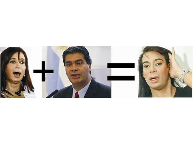 Hace unos meses en las Redes Sociales circuló un cartel con la leyenda: Cristina + Capitanich = Oggi Junco, en búsqueda de un parecido forzado.