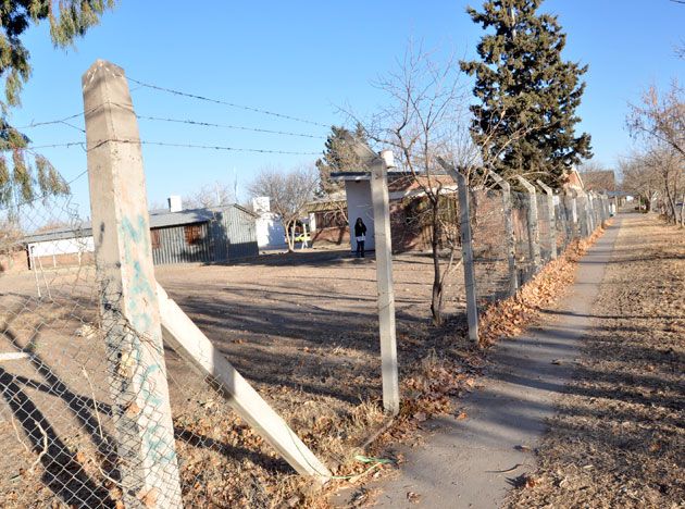 Lugar de donde los delincuentes robaron el alambrado