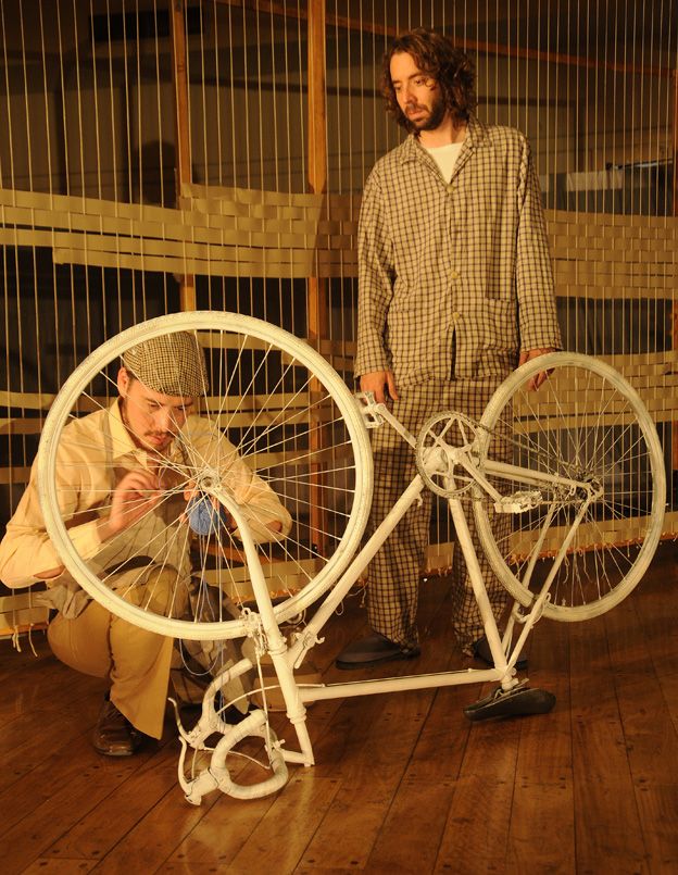 Ensayando. Mauro Winckler y Hernán Ortiz Bandes protagonizan la obra.