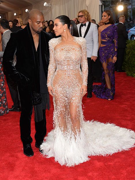 Kanye West y Kim Kardashian.