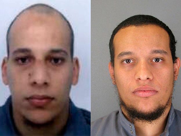 Cherif y Said Kouachi, de 32 y 34 años, siguen prófugos.