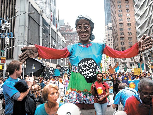 Protesta. La gente pide una mayor acción contra el cambio climático.