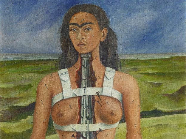 En este autorretrato, Frida Kahlo muestra todo su dolor.