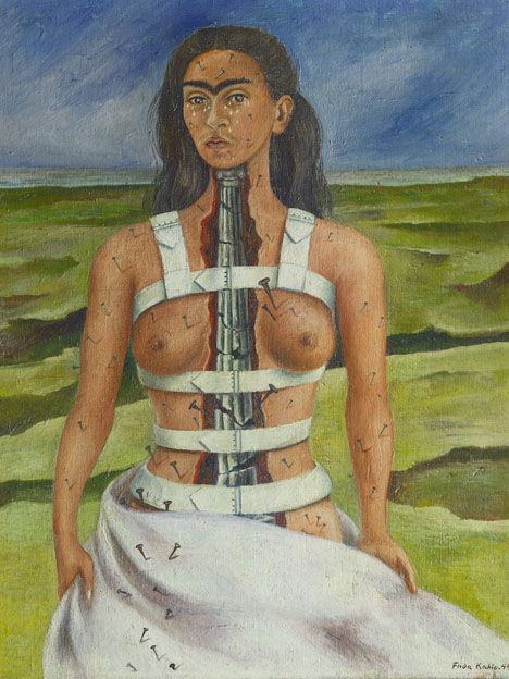 En este autorretrato, Frida Kahlo muestra todo su dolor.