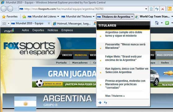 Esta versión ya está disponible y los usuarios de argentina que descarguen esta aplicación podrán personalizar su navegador para ver toda la programación de Fox Sports en vivo y seguir los partidos desde donde estén