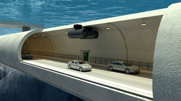 El túnel estará sumergido 30 metros, lo que les permitirá a los automovilistas atravesar los fiordos de Noruega entre las ciudades de Kristiansand Trondheim, algo que por ahora sólo es posible en ferry.