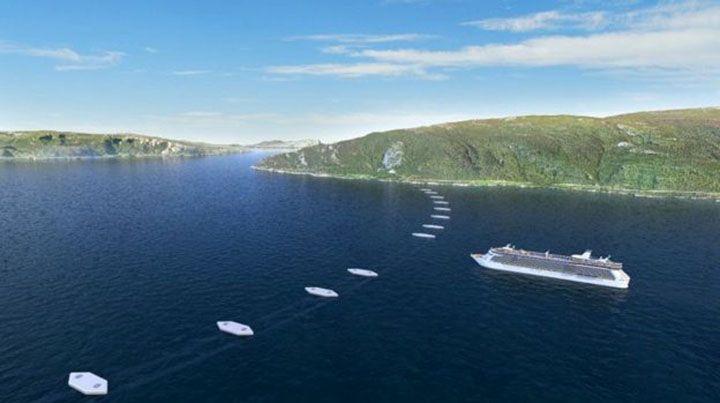Así se verán desde arriba las estructuras que harán flotar los túneles. Una de las ventajas es que dejarán pasar embarcaciones.
