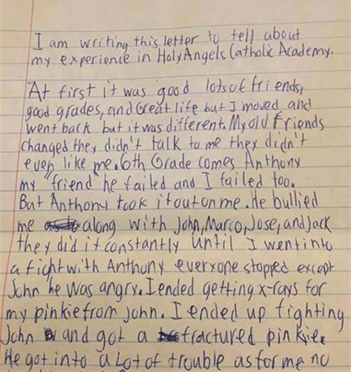 La carta de Danny. Foto: Facebook