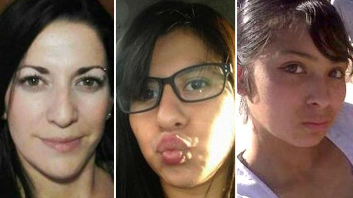 Janet Zapata, Julieta González y Ayelén Arroyo, asesinadas la semana pasada.