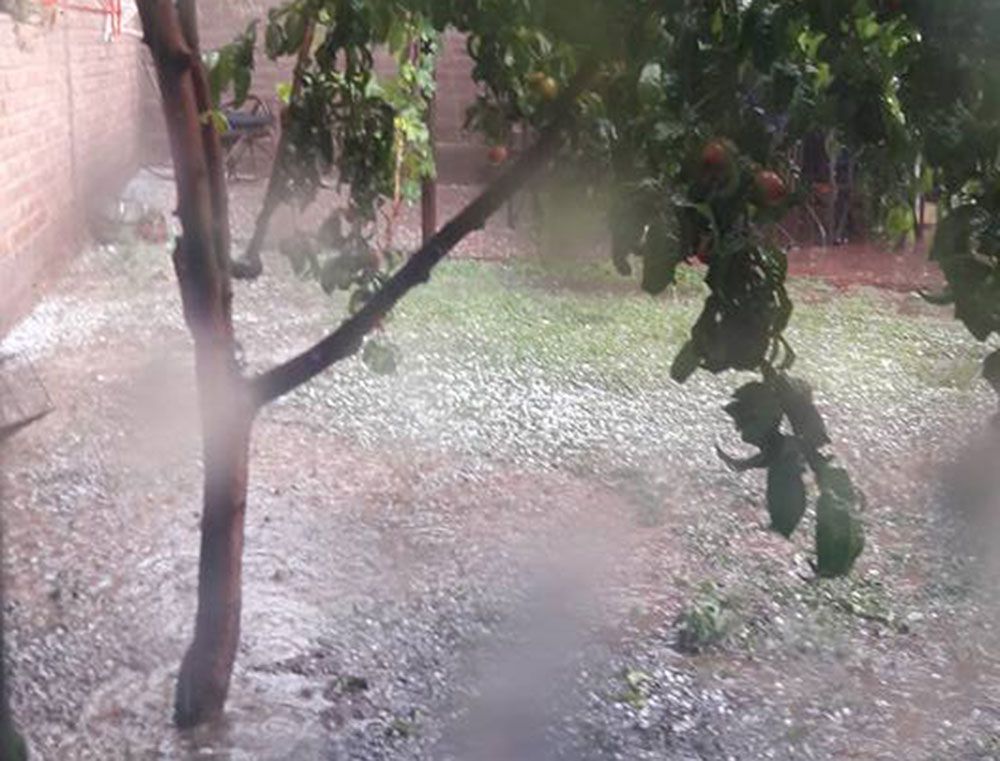 Granizo en Maipú. Foto: Fabiola Prulletti