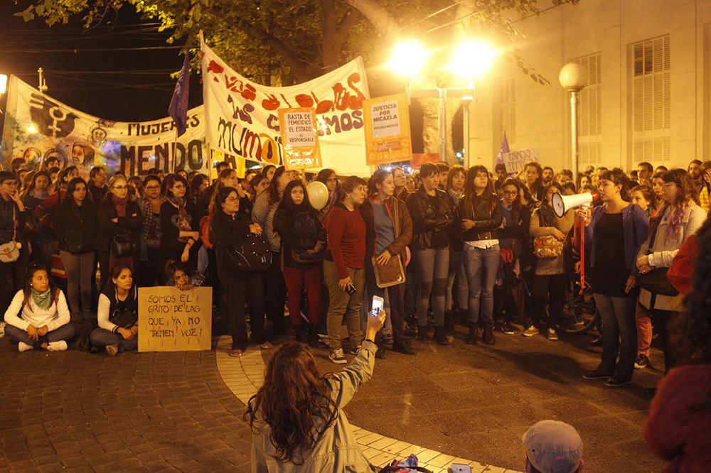 Marcha en Mendoza para pedir justicia por Micaela Rodríguez. Foto: Nicolás Galuya.