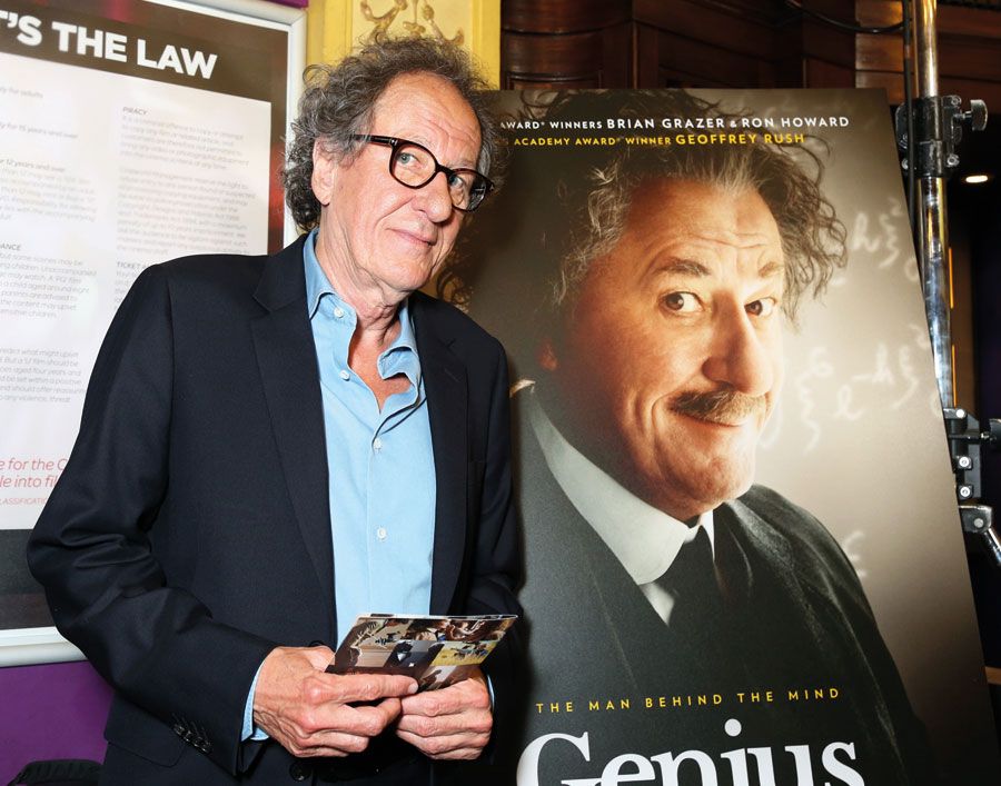 Presentación. El actor Geoffrey Rush durante el lanzamiento en Londres.