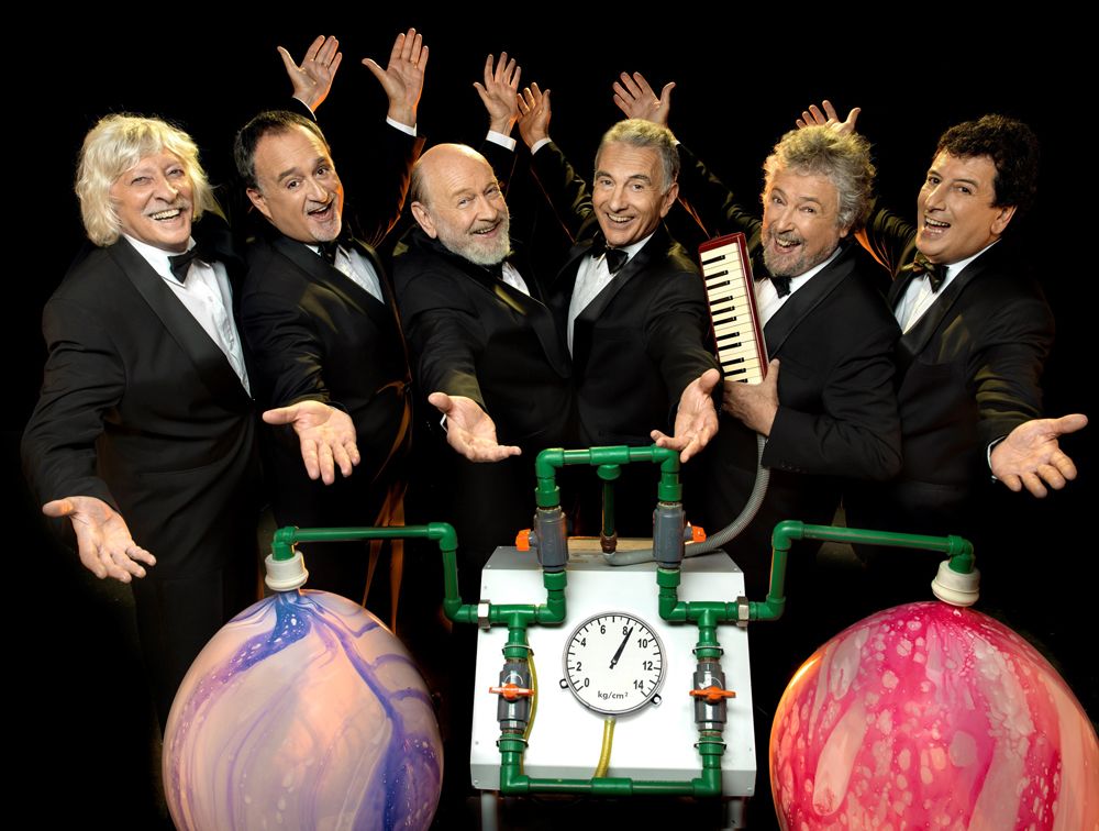 La nueva formación de Les Luthiers tras la partida de Rabinovich.&nbsp;